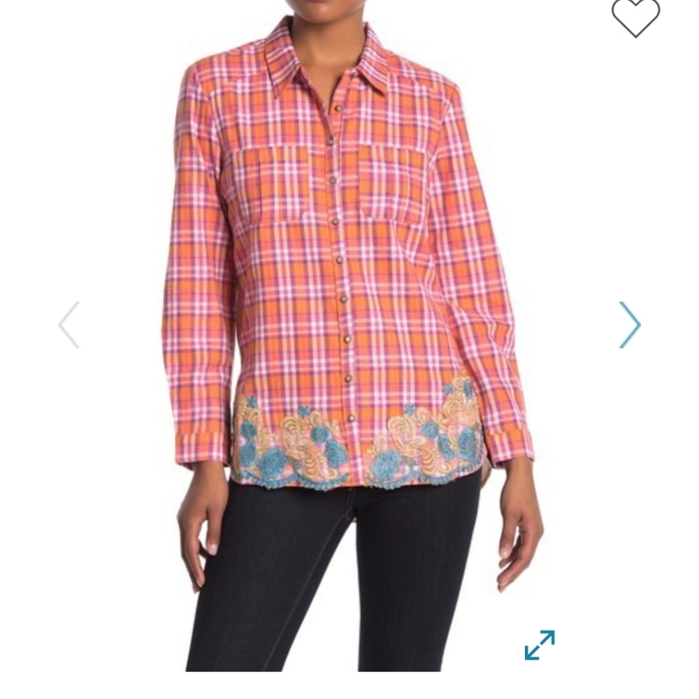 New Aratta plaid print shirt.